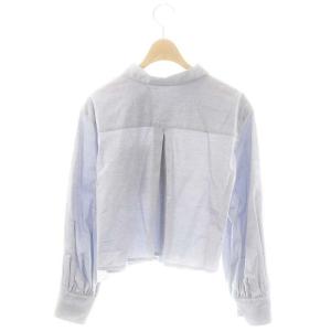 Apuweiser-riche 23SS パール釦シャンブレークロップドシャツ 長袖 1 ライトブルー /HK OS