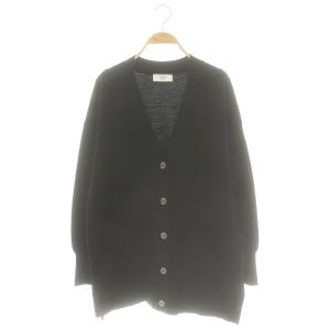 ウォッシャブルミラノリブカーディガン ニット ウール 黒 /MI OS