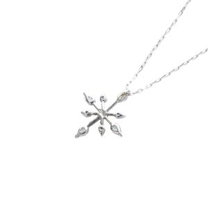 STAR JEWELRY STARJEWELRY クロッシングスター ネックレス ペンダント K10 WG ホワイトゴールド /SR33