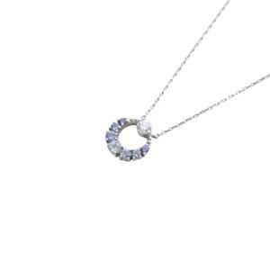 ネックレス ペンダント Pt950 サファイア ダイヤ0.08ct シルバー色 2XN0286 /SR1