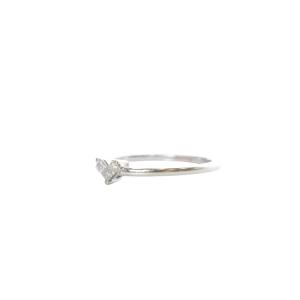 STAR JEWELRY STARJEWELRY 指輪 K18 WG ダイヤ0.08ct ミステリアスハート 8号 ホワイトゴールド