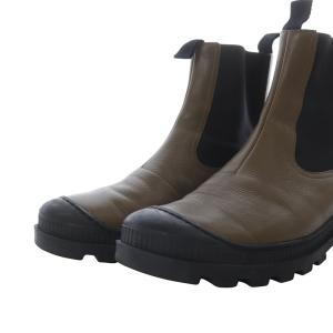 LOEWE チェルシーブーツ サイドゴアブーツ ショート フラット レザー 39 ブラウン L815S05X05 /YO2