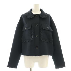 25SS スカラップショートジャケット 36 ブラック