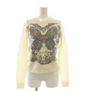 23AW バタフライ カシミヤニット セーター 38 アイボリー 414S57AM07