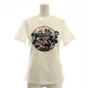 カルトゥッシュ クルーネックTシャツ カットソー プリント 38 白 /CX OS