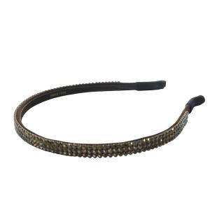 カチューシャ ヘアバンド ラインストーン ブラウン /YO19