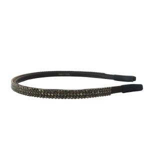 acca カチューシャ ヘアバンド ラインストーン ブラウン /YO19