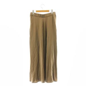 Deuxieme Classe rustle スカート シルク ロング フレア F ブラウン /CX OS