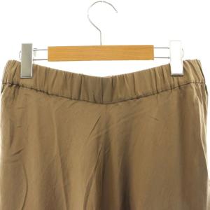 Deuxieme Classe rustle スカート シルク ロング フレア F ブラウン /CX OS