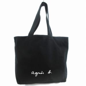 トートバッグ キャンバス ロゴ 黒 ブラック /JS