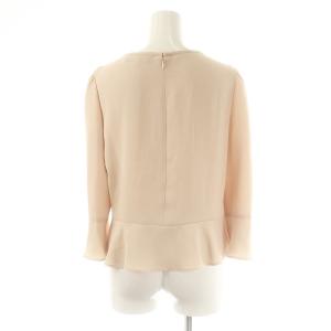 M'S GRACY 24SS 袖パール ティアードブラウス 38 ピンクベージュ /ES OS
