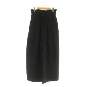 BABYLONE 25SS ドロストワイドパンツ ハイウエスト イージー F ブラック /MY OS