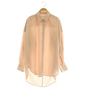 25SS イージーケアルーズドレープシャツ オーバーサイズ ピンク /MY OS