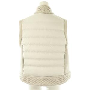 dama collection ニット切替ダウンベスト ジップアップ 7R ライトグレー /DO OS