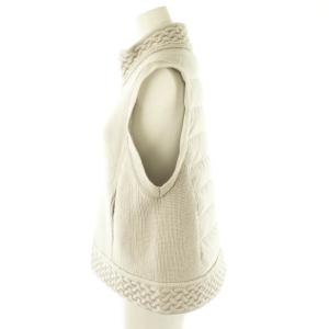 dama collection ニット切替ダウンベスト ジップアップ 7R ライトグレー /DO OS