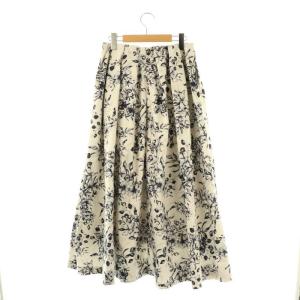 MILA OWEN MILAOWEN タックデザインボリュームマキシスカート フレア 1 ライトグレージュ /HK OS