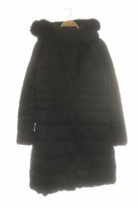 UNTITLED リバーシブル フード付き ダウンコート 2 ブラック /ES OS