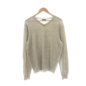 CASHMERE LEAVIE Vネック ニット セーター カシミヤ 38 グレー /MI OS