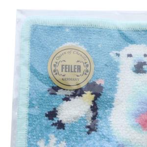 FEILER ラブラリーバイフェイラー アサヒヤマアクアフレンズ ハンカチ ハンドタオル ブルー /YO30