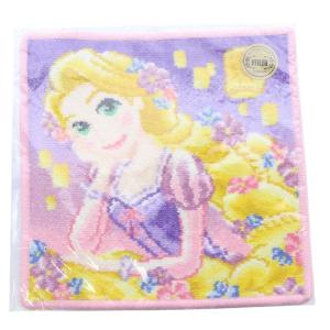 WEB限定 Disney FLOATING LIGHTS ラプンツェル ハンカチ ハンドタオル 紫 パープル