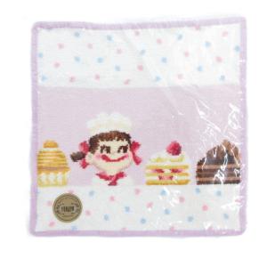 ラブラリー 23年 ペコパティスリー ハンカチ シェニール織 ラベンダー ピンク /UO