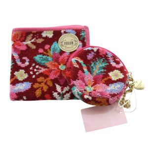 ラブラリーバイ ノエルフラワー サークルポーチ ハンカチ セット 赤 レッド /SR22