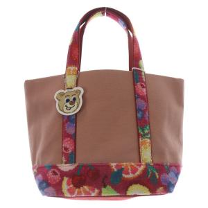 ラブラリーバイ エチカ表参道店限定 テディチャーム付きトートバッグ ハンドバッグ ピンク /SR36