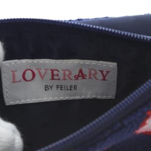 FEILER ラブラリーバイフェイラー ストロベリードット マスクポーチ ネイビー /YO37