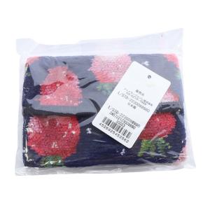 ラブラリーバイ ストロベリードット ティッシュポーチ 紺 ネイビー /SR12