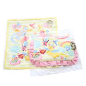 チェスティ WEB限定 24年 ハッピーカラフルドラゴン ハンカチ ポーチ 黄色 イエロー /SR26