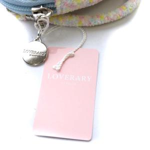 FEILER ラブラリーバイフェイラー ミックスカラー ハート型ポーチ ペールブルー /YO42