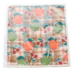 FEILER ラブラリーバイ レトロフルーツチェック ハンカチ ハンカチポーチ セット 茶色 ブラウン /SR15