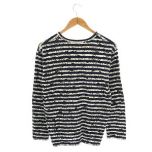 PLAY Comme des Garçons Matt Groening プリント カットソー 総柄 長袖 L ネイビー AZ-T160 /HK OS