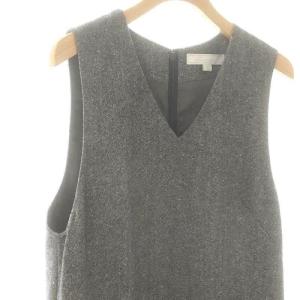 Brooks Brothers 24AW ウールブレンドドネガルツイードジャンパースカート ワンピース Vネック 0 グレー /DO OS