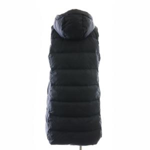 PLST ロングダウンベスト アウター フード S 紺 /CX OS