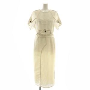 MESH RACE DRESS ワンピース 半袖 ロング 1 オフホワイト /NR OS