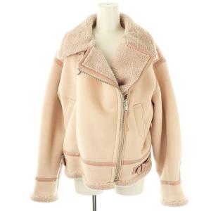 ムートンジャケット フェイク ジップアップ F ピンク /HK OS