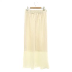 IENA 25SS ダブルサテンスカート ロング 40 アイボリー /CX OS