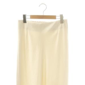IENA 25SS ダブルサテンスカート ロング 40 アイボリー /CX OS