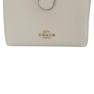 COACH クロスグレインミディアムコーナー二つ折り財布 ロゴ 白 ホワイト F11484 /SR18