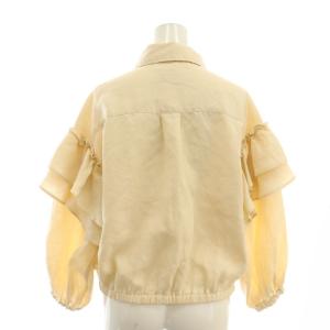 Grace Class フリルシャツジャケット 薄手 36 ライトベージュ /DO OS