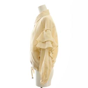 Grace Class フリルシャツジャケット 薄手 36 ライトベージュ /DO OS