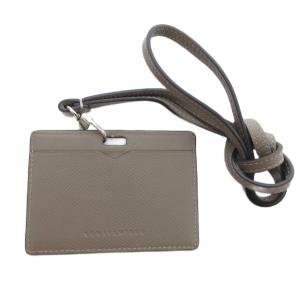IDカードホルダー 定期入れ ケース ノービレレザー ロゴ チャコールグレー /JS