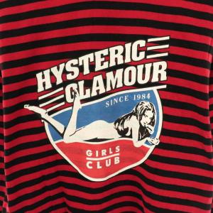 Hysteric GIRLS CLUB Tシャツ カットソー 長袖 ボーダー M レッド ブラック マルチカラー /ES