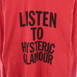 HYSTERIC GLAMOUR LISTEN TO HG Tシャツ カットソー 長袖 M レッド ブラック /ES OS SH