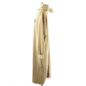 HYSTERIC GLAMOUR DEVIL BEAR ワンピース ミモレ ロング 長袖 F ベージュ /AT OS SH