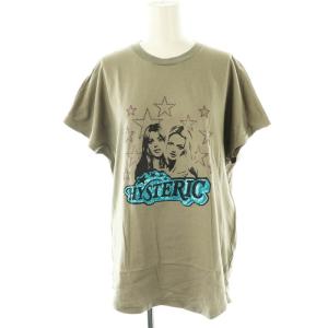 WOMAN STARS刺繍 Tシャツ カットソー ラインストーン スパンコール装飾 F モカグレー マルチカラー