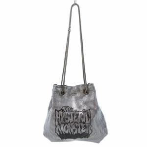 HYS MONSTER メタルメッシュ巾着 ハンドバッグ ショルダー 2WAY シルバーカラー /UO