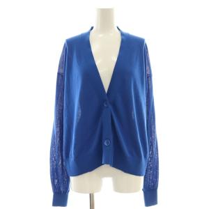 24SS Ice Cotton Knit Cardigan カーディガン Vネック ブルー /DO OS