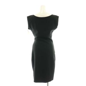 DIANE von FURSTENBERG ノースリーブ ワンピース ひざ丈 4 黒 ブラック /AT OS